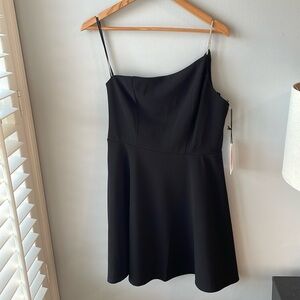 NWT Crystal Sky Black One‎ Shoulder Mini Cocktail Dress